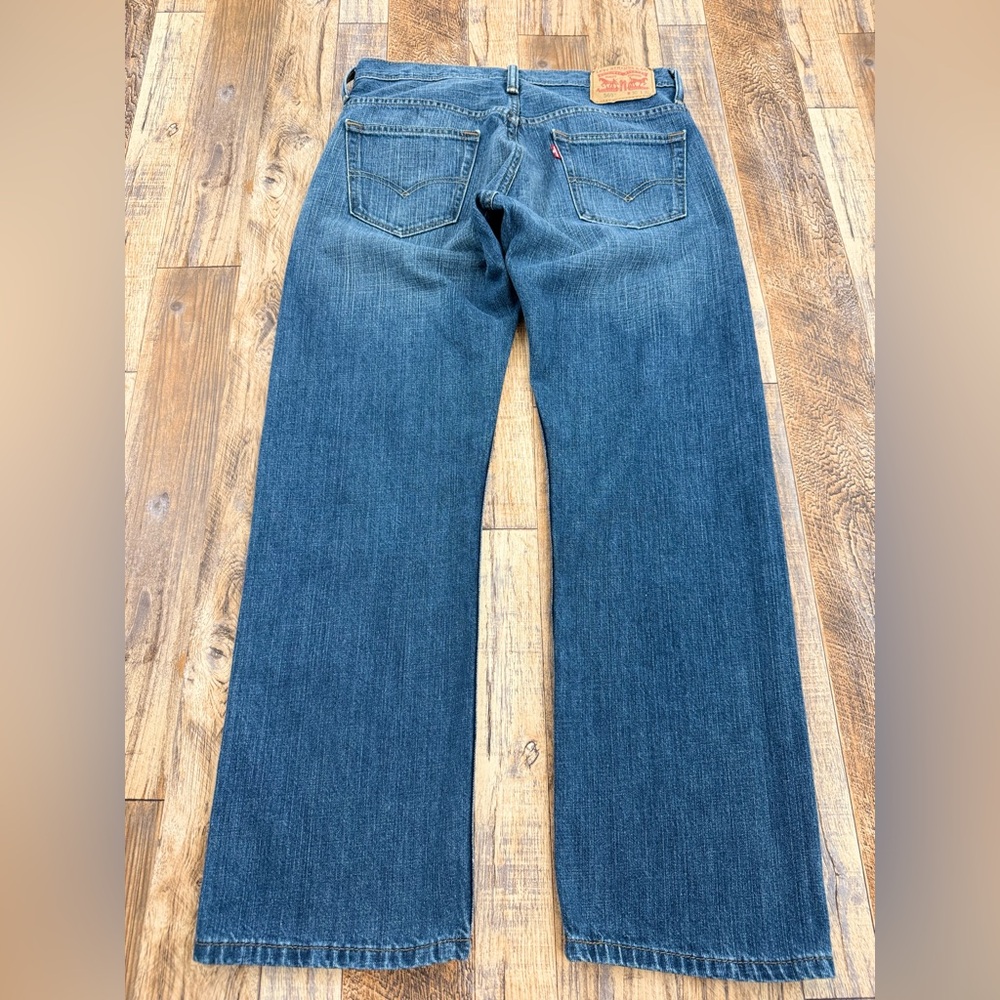 Levi's Style 569 Blue Denim Straight Fit Jeans, Men's Size 30x30, Medium Wash - Picture 9 of 12